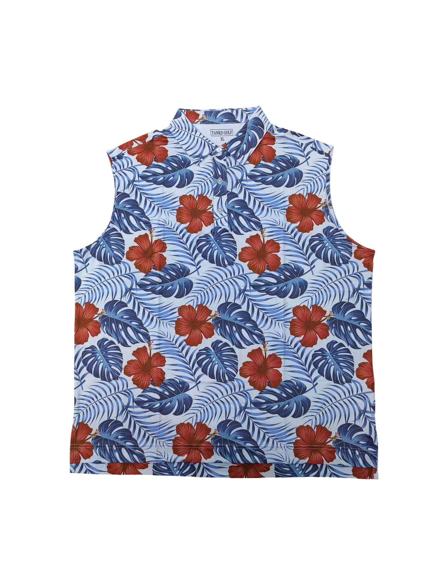 03-Hawaiian Sleeveless Polo