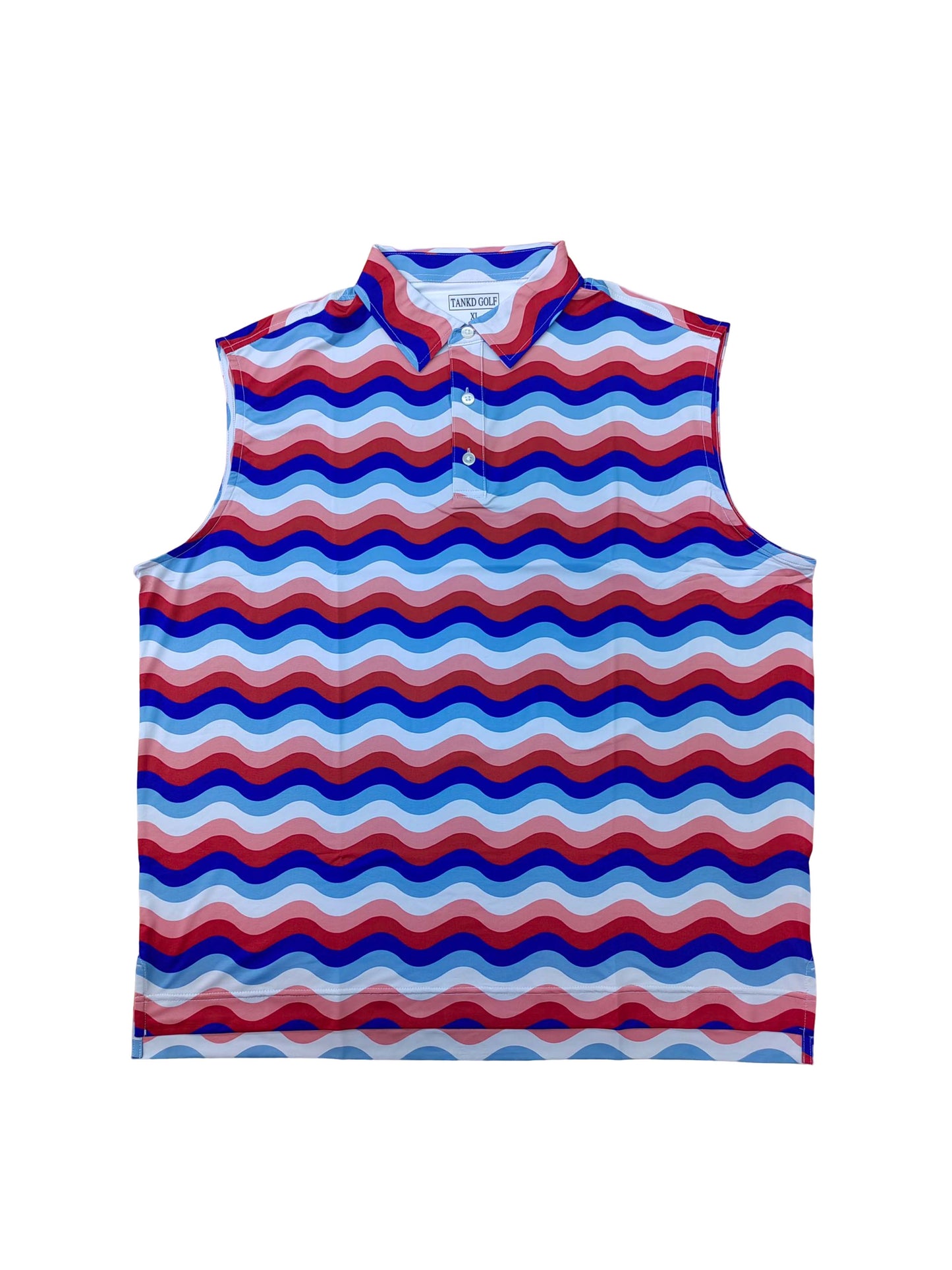 06-Wavy America Sleeveless Polo