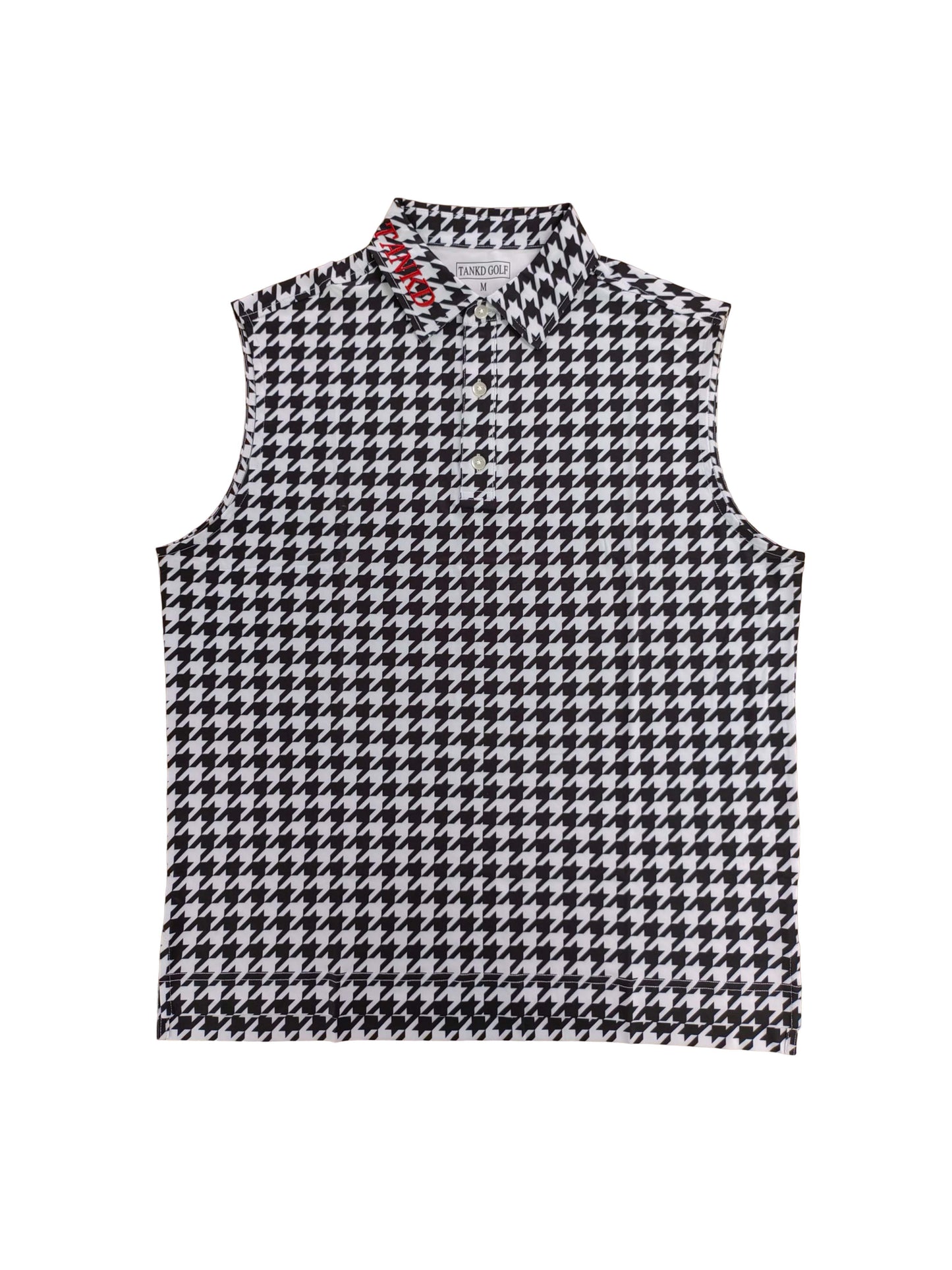 07-Houndstooth Sleeveless Polo