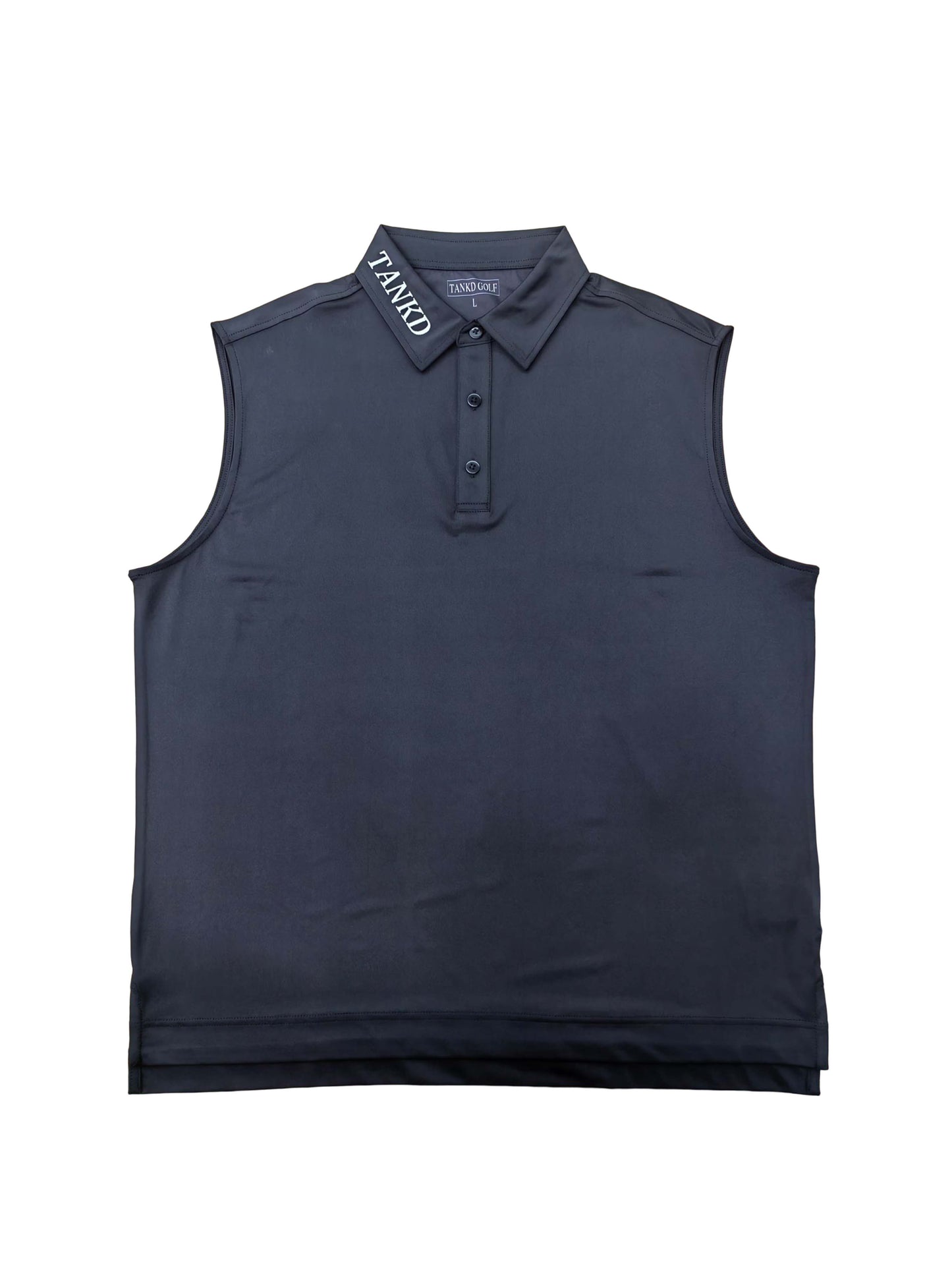 02-Black Sleeveless Polo